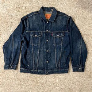 VTG LEVI'S MEN'S TRUCKER JACKET, MIDWASH BLUE 2XL